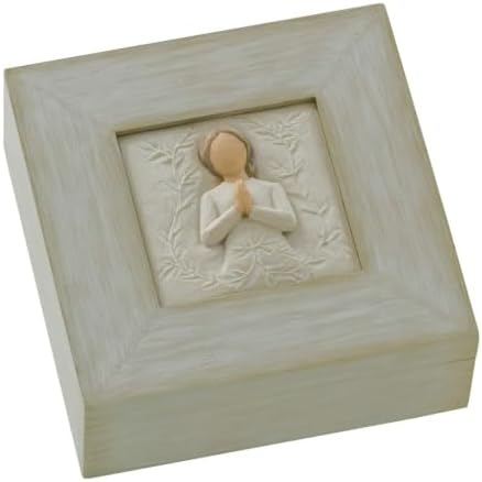 Willow Tree a tree, a prayer Memory Box, Hand-Painted Bas-Relief Wood Box image 5