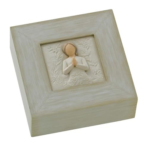 Willow Tree a tree a prayer Memory Box May you find strength beauty and peace each day Sculpted Angel Message of Love & Friendship For Jewelry Keys Notes Change Rosary Sculpted Memory Box