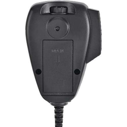 Image of Cobra HG M75 Premium Power Replacement CB Microphone (Black) - 4-Pin Connector, 9 Foot HighFlex Cord, Heavy Duty ABS Shell, Wire Mesh Grille, Push To Talk, 2 Transistor Amp (9V Battery, Not Incl)