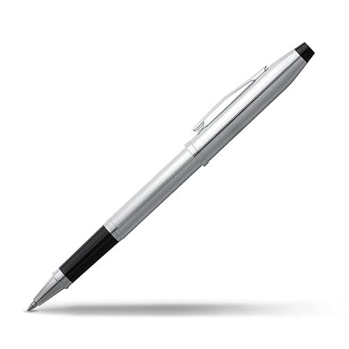 Image of Cross Century II Lustrous Chrome Selectip Refillable Rollerball Pen - Medium Point, Black Ink, Presented in a Luxury Gift Box