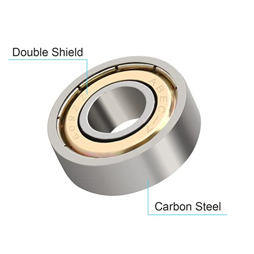 608 Zz Ball Bearings, Skate Bearings Double Shielded Miniature Ball Bearings For Skateboards, Inline Skates, Scooters Abec 7 Bearing (8Mm X 22Mm X 7Mm) 4Pcs #TOP3