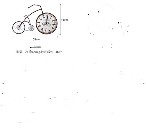 WEISHENMENE Watch wall Simple bike bicycle retro do the old decorative wall Simple mute Simple CIOCK