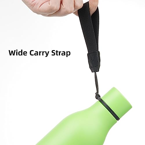 Image of Konokyo Insulated Water Bottle with Strap,18 oz Double Wall Stainless Steel Vacuum Bottles Metal Water Flask,Green
