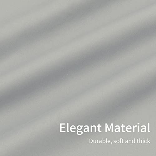 Image of Easy-Going Blackout Curtains for Bedroom, Solid Thermal Insulated Grommet and Noise Reduction Window Drapes, Room Darkening Curtains for Living Room, 2 Panels(46x63 in, Greyish White)