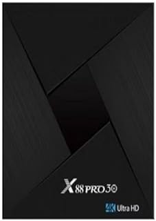 جهاز تلفزيون ذكي X88 برو 30 بنظام تشغيل أندرويد 11.0 ومعالج روك تشيب RK3318 رباعي النواة وذاكرة رام 4 جيجابايت وذاكرة ROM 32 جيجابايت ومنفذ إيثرنت بسرعة 100 ميجابت واتصال واي فاي وجودة 4K عند 60 هرتز