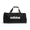 adidas Unisex - Adulto Essentials Linear Duffel Bag, Black/Black/White, M