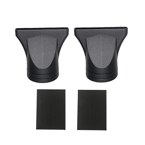 2Pcs Black Professional Plastic Hair Dryer Diffuser Nozzle With 2Pcs Bangs Stickers, Wide Design Home Salon Hair Dryer Nozzle Replacement Blow Flat Hairdressing For Diameter 4.5Cm, Not Universal #TOP15