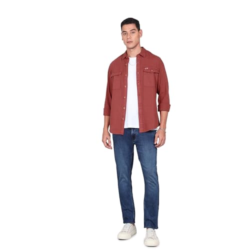Image of Lee Men's Solid Regular Fit Shirts