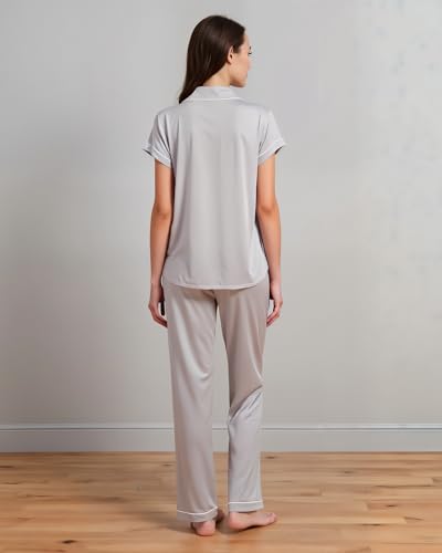 Image of BORN Pajamas for Women Set Button Down, 2 Piece Pajama Sets, Soft Womens Pajama Sets