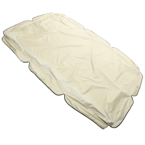 Protector para columpio cubierta de patio de tres asientos poliéster beige 2