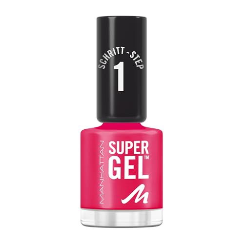 Manhattan Super Gel Nagellack – Gel Maniküre Effekt ganz ohne UV Licht – Pinker Nail Polish mit bis zu 14 Tagen Halt – Farbe Sun Fun Daze 325 – 1 x 12ml