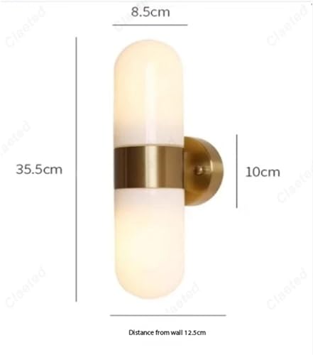 Aplique de pared LED dorado con luz tricolor E27 para iluminar y decorar tu dormitorio 3