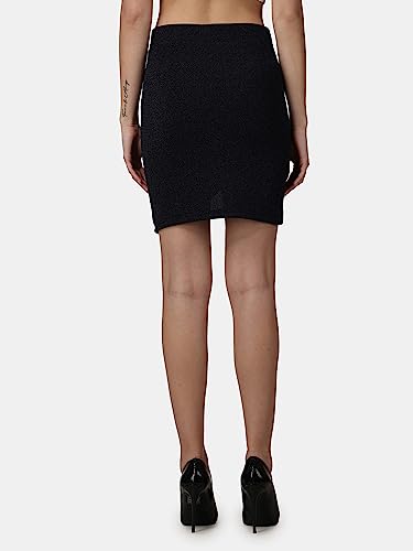 Image of POPWINGS Casual Shimmer Solid Sarong Mini Skirt for Women | Summer Skirt for Women | Mini Skirt for Women