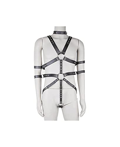OnundOn Herren Riemenbody Leder Harness Männer String Unterwäsche Mit Penis Ring Fetisch Einstellbar