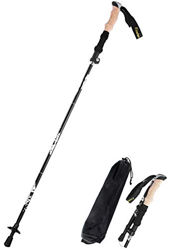 Alafen Aluminum Collapsible Ultralight Travel Walking Hike Stick Trekking Pole for Men