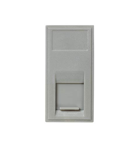 RJ11 Steckdosenmodul, 25 x 50 mm (IDC), Grau