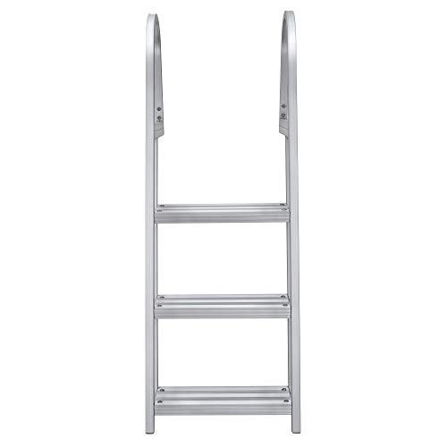 Recpro Marine Pontoon Boat Dock Heavy Duty Aluminum 3 Step Removable Boarding Ladder Al-A3 #TOP1