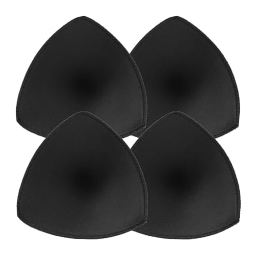 Mozeat Lens 2 Paar BH Einlagen Bra Pads BH-Pads Bikini Einlagen BH-Polsterung Push Up Wasserfest Unterwäsche Einsätze Pads Herausnehmbaren Sport BH Für Sport BH Badeanzug und Bikini (Schwarz)