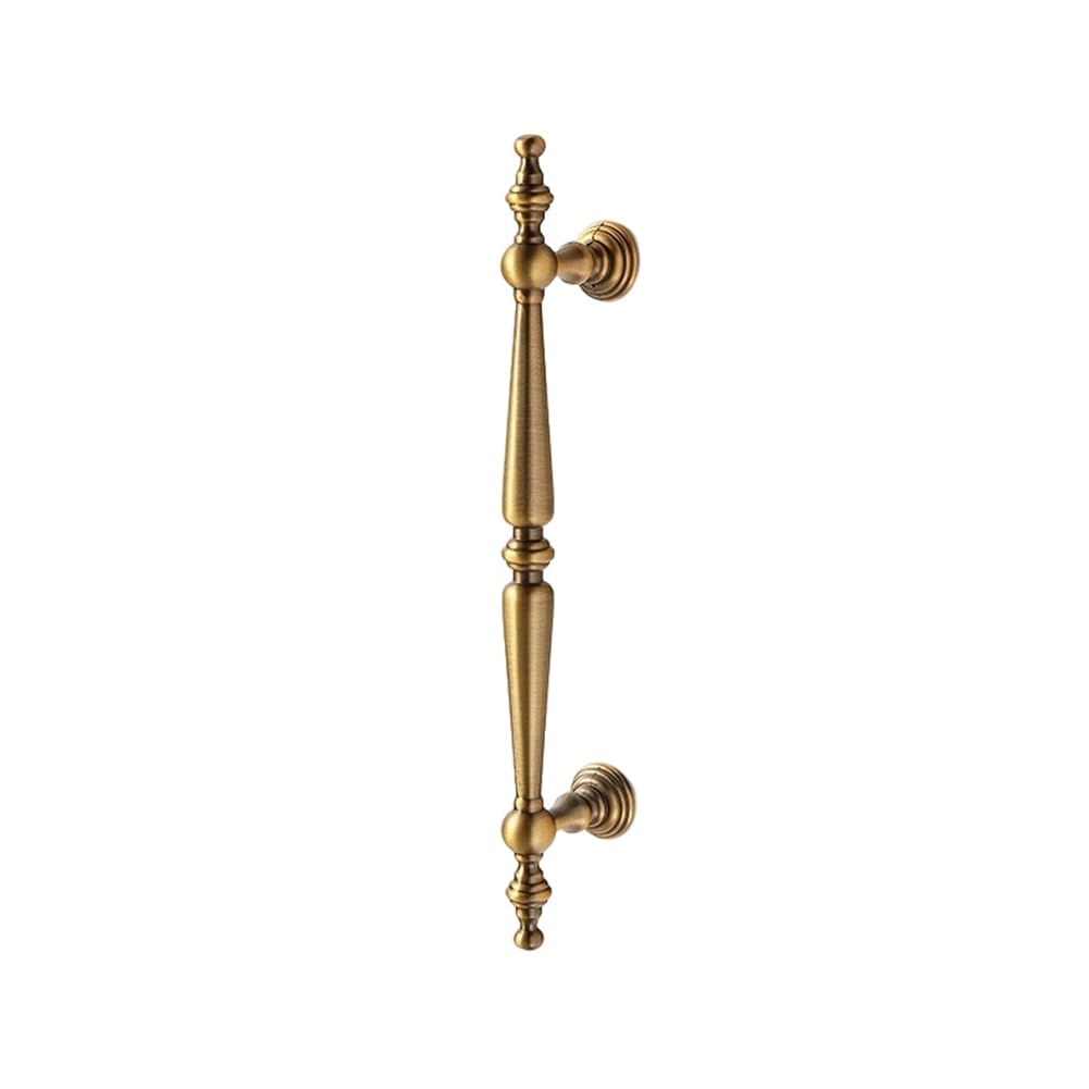 Jnchdghwa As Shown Vintage Style Solid Brass Furniture Handles For Cupboards, Wardrobes, Dressers, Shoes Drawers- Bronze Finish 128Mm Hole Spacing