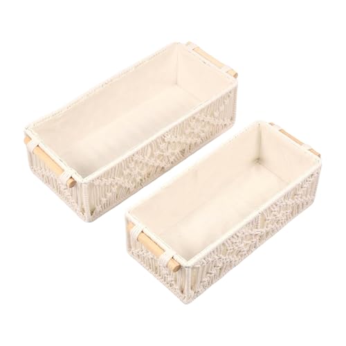 Solution placard encombré : boîte rectangulaire en tissu coton pour buanderie et chambre - 2
