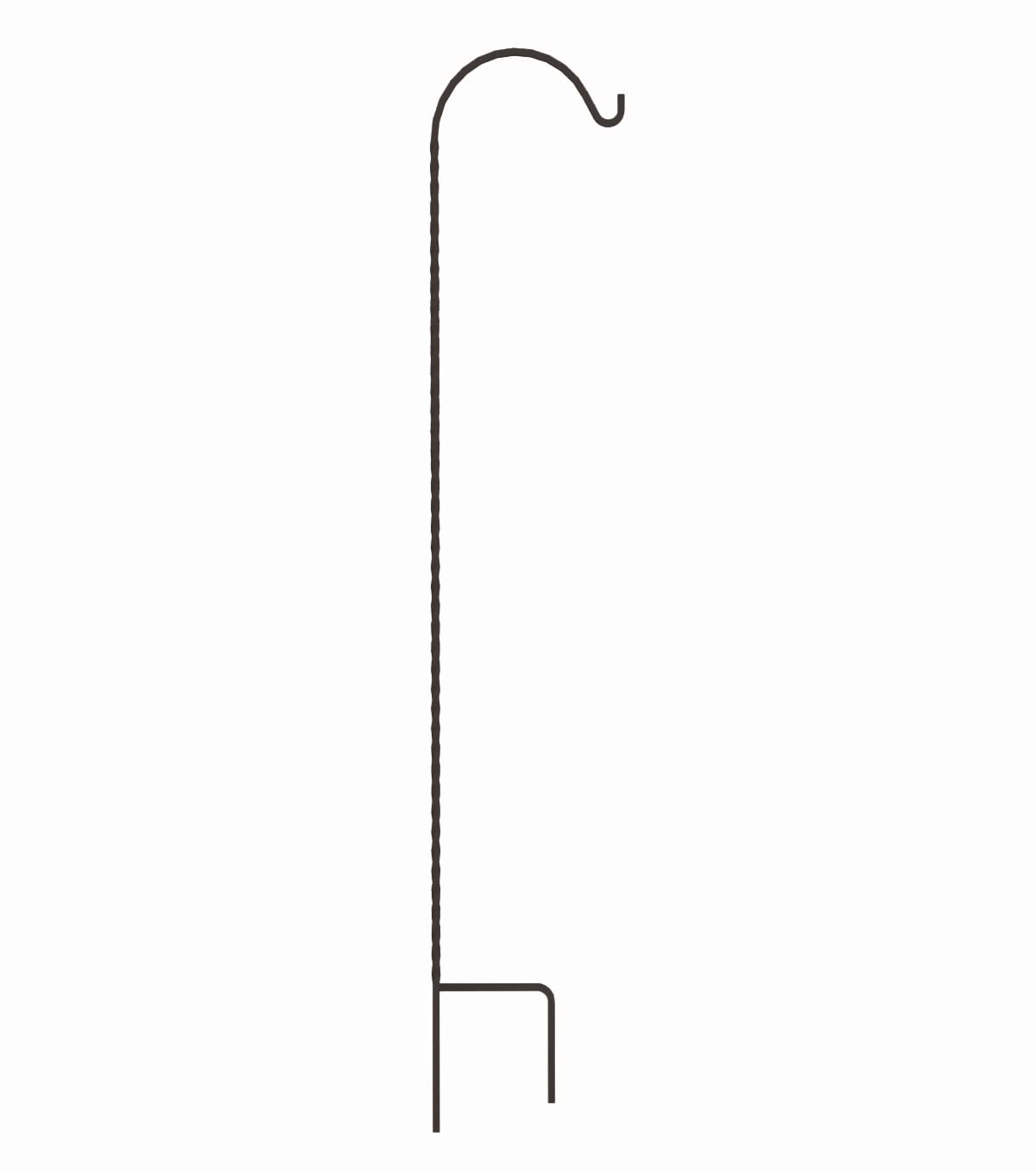 Panacea89141 Single Shepherd's Display Hook, 70" H, Black