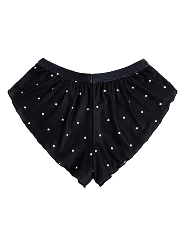 Image of MakeMeChic Women's Pajama Bottoms Floral Print Tie Front Micro Short Side Slit Summer Lounge Shorts