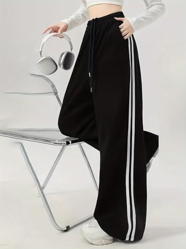 dockstreet ONESOPEN Black Cotton Jogger Pants Black and White Jogger - Image 3