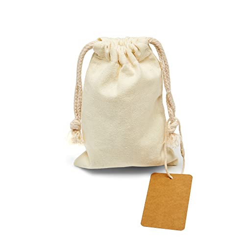 8 Pack Canvas Storage Bags 5×8 Inch Travel Home Small Organizer Drawstring Bags Reusable Small Cotton Gift Wrapping Bags3