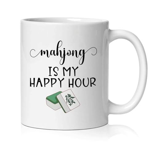 Taza de cerámica Mahjong para café 11 oz miniatura 1