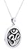 Jewelry Trends Chakra Yoga Om Hindu Meditation Symbol Ohm Round Sterling Silver Pendant Necklace 18