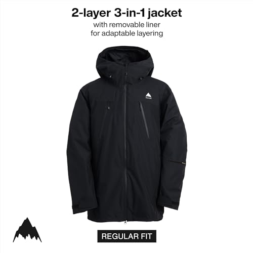 Image of Burton Men's Reserve 2-Layer 3-in-1 Jacket - Waterproof Winter Snowboard Jacket with Removable Insulated Liner & Hood