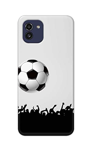 Image of Printed Hard Back Cover Case for Samsung Galaxy A03 Back Cover (Football Icon) -702