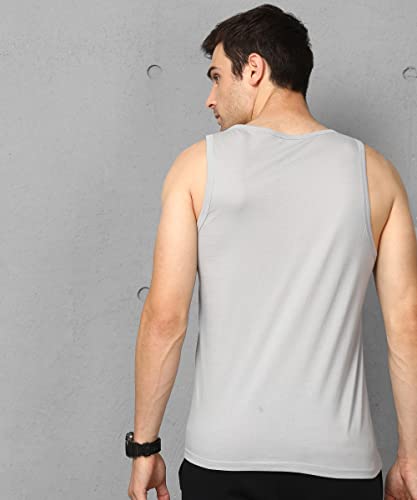 Image of Alan Jones Clothing Men Cotton Printed Sleeveless T-Shirt | Regular Fit | Casual, Beach & Lounge Wear | Tank Top for Summer