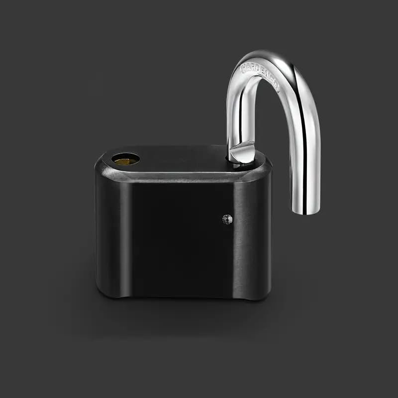 Jukusa Heavy Duty 4-Digit Combination Steel Padlock with Hardened Steel Shackle, Weatherproof Security for Gates, Lockers, Sheds & Storage, Sun & Water Resistant, Black 4