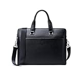 PYRVILAX Men's Handbag Cowhide Fashion Casual Computer Business Briefcase Male