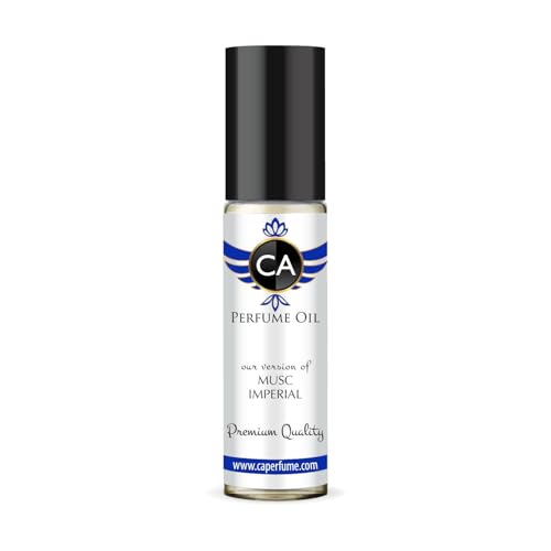 CA Perfume Impression of Musc Imperial Unisex Fragrance Oil Woody Floral Musk Scent Long Lasting Perfumes for Women &amp; Men Travel Size TSA Ready Mini Parfum Body Oil Roll-on 0.33 Fl Oz 10ml