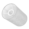 Tall Lamp Shade Replacement, Small Lamp Shades for Table Lamps, Barrel Drum Lamp Shade with E27 E26 Adapters Natural Linen Round Floor Lampshades for Wall Floor Light(Grey)