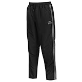 Herren-Trainingshose. Lonsdale Herren-Trainingsanzug, 2 Streifen, offener Saum, gewebt Gr. 36-41, Schwarz/Charcoal
