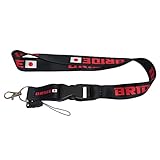 1pc Japan JDM Bride Performance Speed Racing Motor Sport Gaming Seat Accessories Quick Release Black Lanyard Neck Strap Keychain Keyring Car Motorcycles