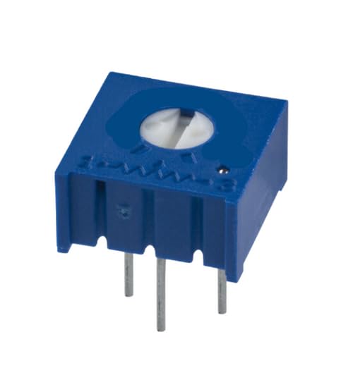 Pack of 5 3386T-1-501LF Trimmer 500 Ohms 0.5W, 1/2W PC Pins Through Hole Trimmer Potentiometer Cermet 1.0 Turn Top Adjustment