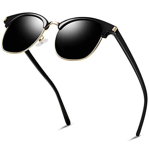 KANASTAL Lunettes de Soleil Polarisées à Demi-cerclées pour Hommes Femmes Lunettes de Conduite Classiques protection UV400 Cover