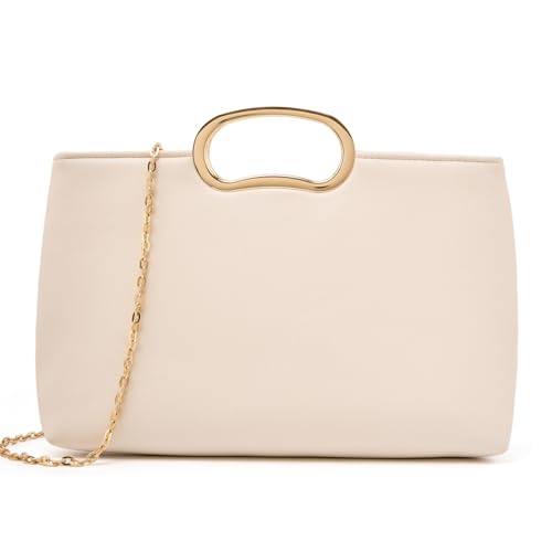 Image of DETARA Clutch Purses for Women Cut Out Handle Clutch PU Leather Evening Bag Elegant Purse for Women Formal Wedding Party