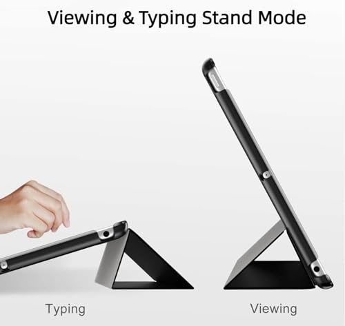 TXWLLIU Hülle für iPad 9,7 Zoll 6. Generation 2018/5. Generation 2017/iPad Air 1/2, Schlanke Durchscheinende Mattierte Rückseite, Automatisches Aufwachen/Schlafen, Schwarz