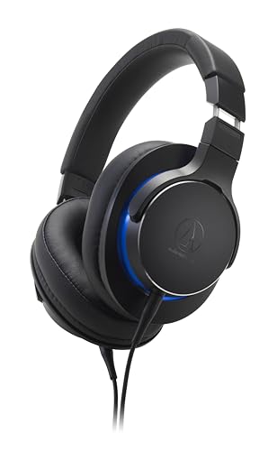 Audio-Technica ATH-MSR7bBK Over-Ear High-Resolution Headphones (Black), Adjustable