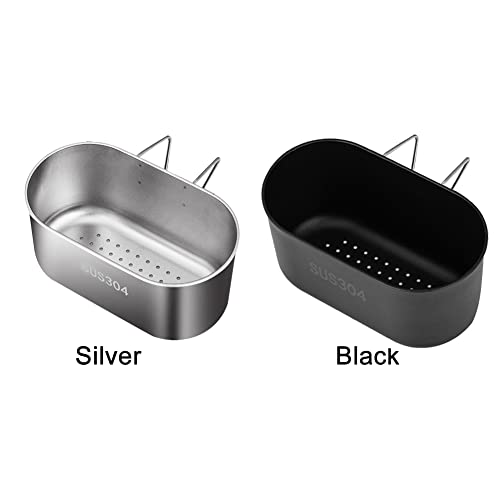 Colador para fregadero de esquina en acero inoxidable negro miniatura 3