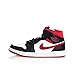 NIKE Męskie buty do koszykówki AIR Jordan 1 MID, białe, na siłownię, czerwone, czarne, 40 UK