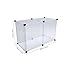 Pet Fence Portable Easy Assembly Translucent Plastic Cat Dog Enclosure for Small Medium Pet (6 Pieces L)