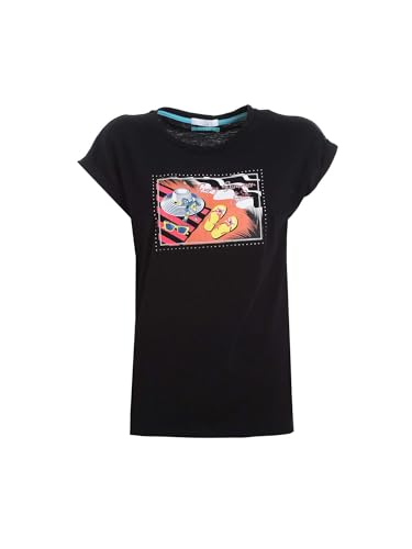 T-Shirt Donna Nero Yes-zee T215 haut basique pour femme