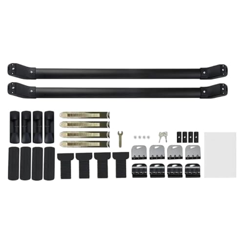 Barras portaequipajes con barra transversal bloqueable de aluminio de alta resistencia 70kg