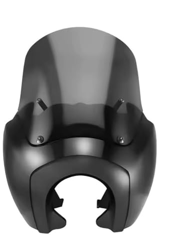 Carénage de phare moto 5.75 pouces avec pare-brise fumé 13 et kit de montage bas